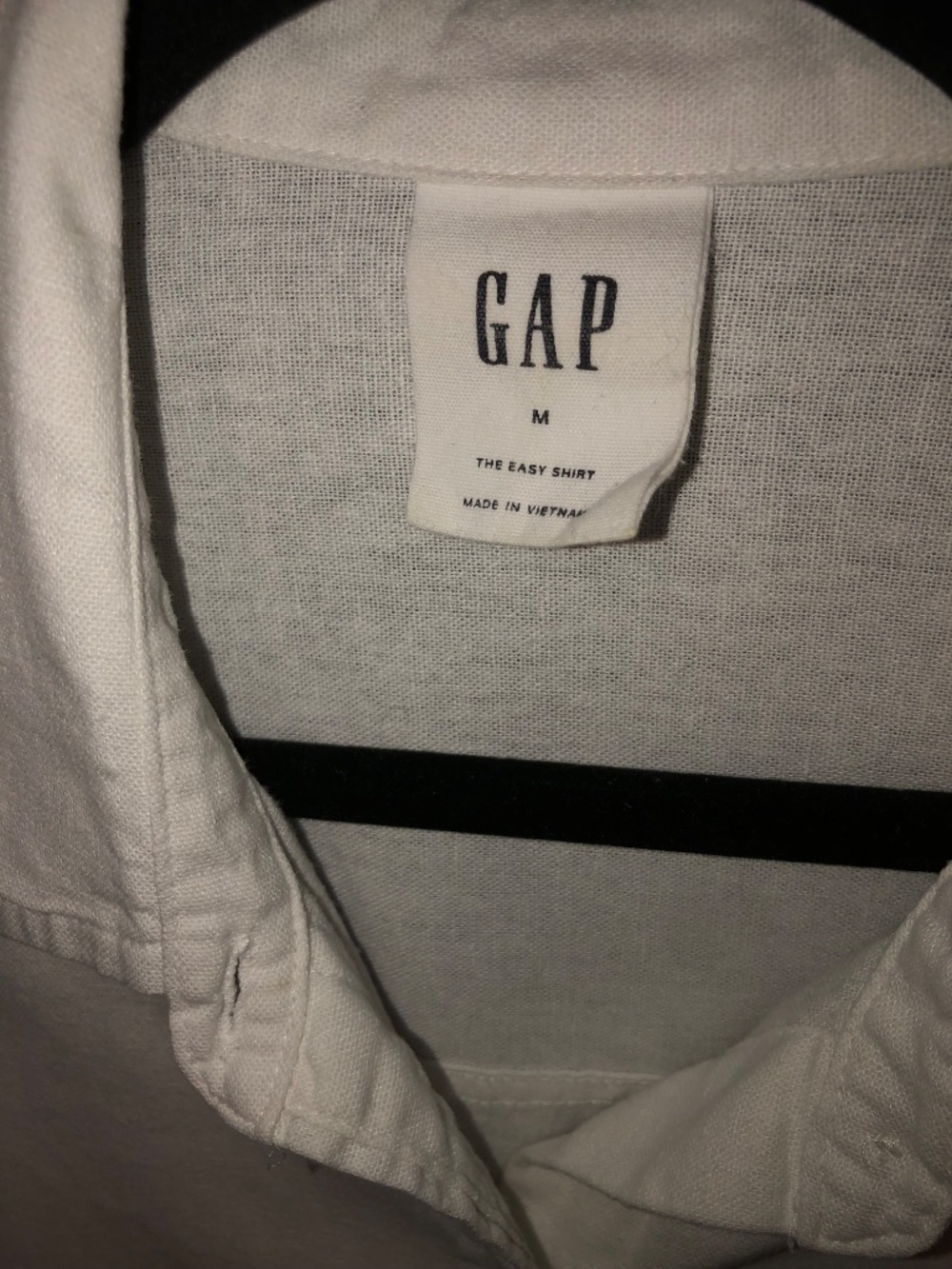 GAP 100% LINEN EASY SHIRT WHITE BUTTON DOWN - M - Picture 4 of 4
